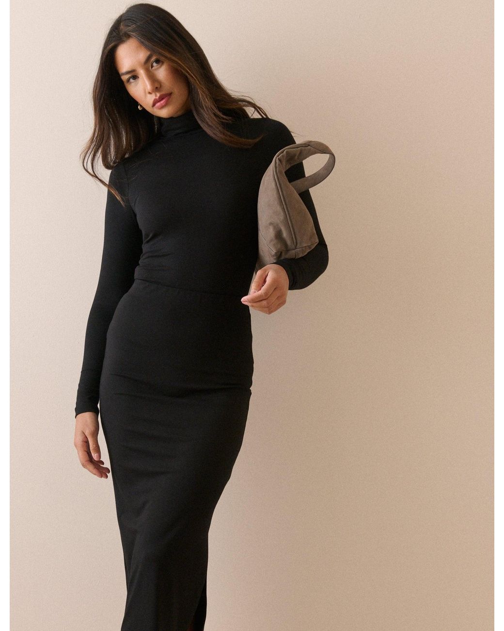 Nobody's Child Black Roll Neck Jersey Top