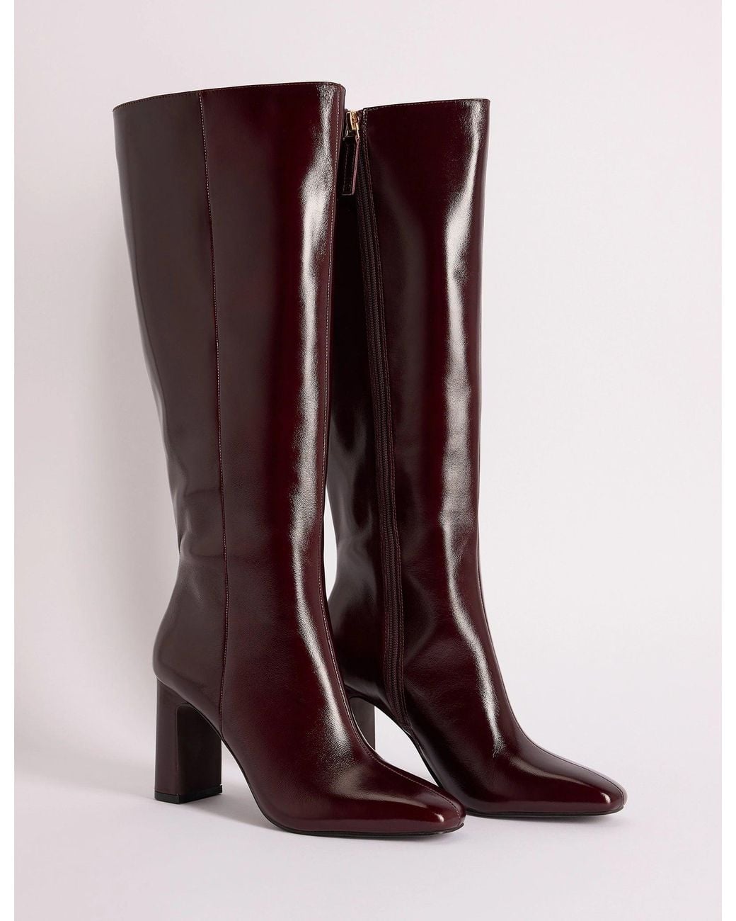 Nobody's Child Green Leather Knee High Heels