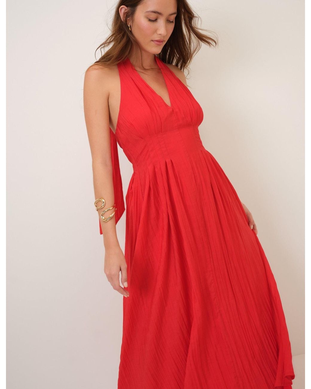 Nobody's Child Red Halterneck Marceline Maxi Dress