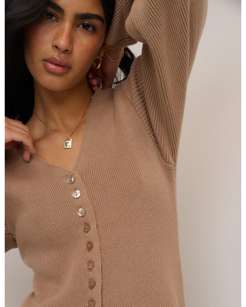 Nobody's Child Brown Light Longline Cardigan