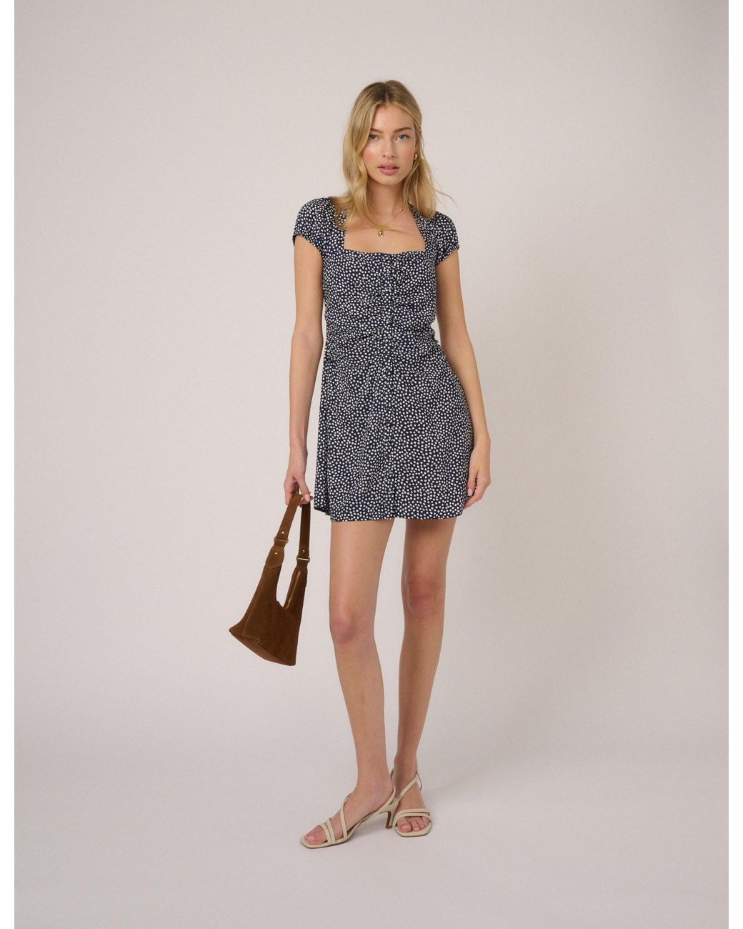 Nobody's Child Blue Spotty Norelle Mini Dress