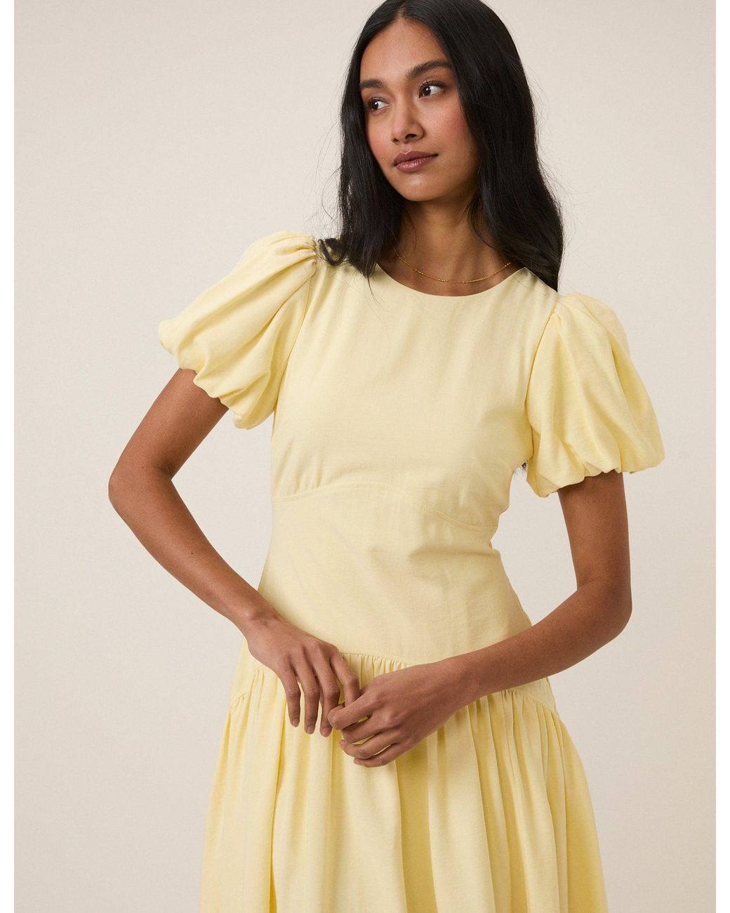 Nobody's Child Natural Butter Maicy Midi Dress