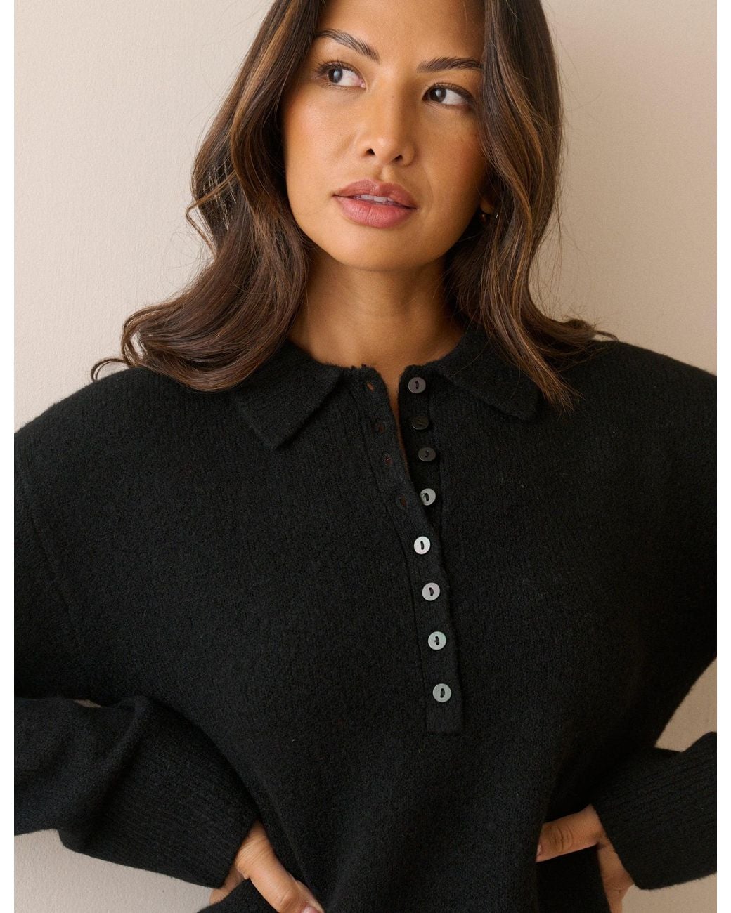 Nobody's Child Black Knitted Mini Dress