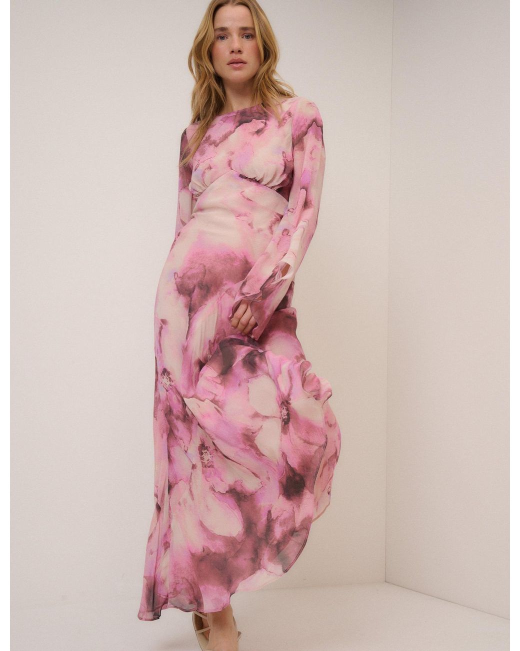 Nobody's Child Pink Floral Phoenix Maxi Dress