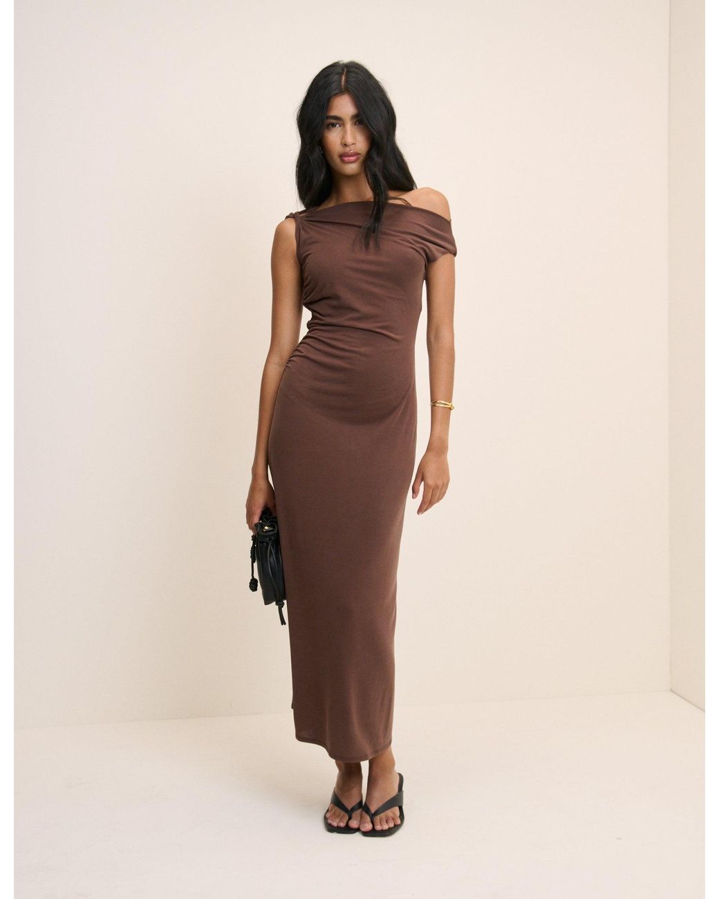 Nobody's Child Brown Bethany Jersey Midi Dress