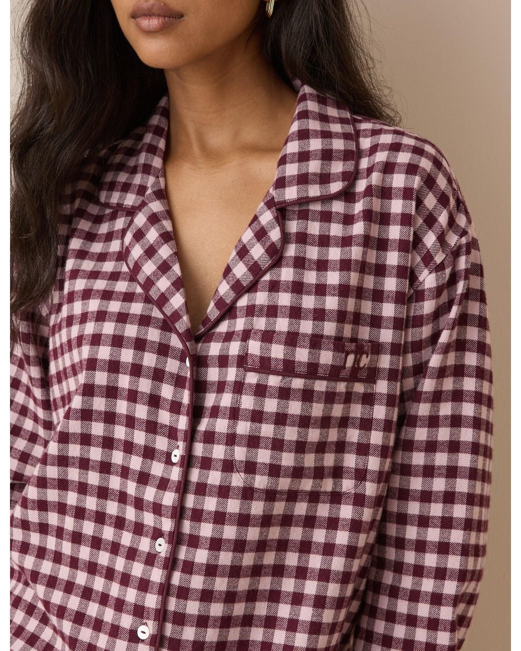 Nobody's Child Brown Gingham Pyjama Set