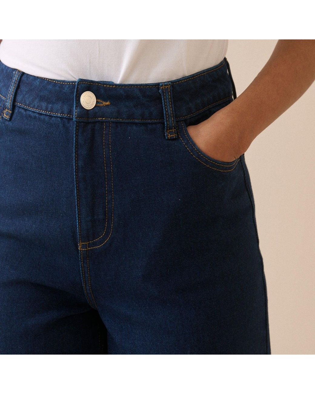 Nobody's Child Blue Dark Denim Putney Barrel Leg Jeans