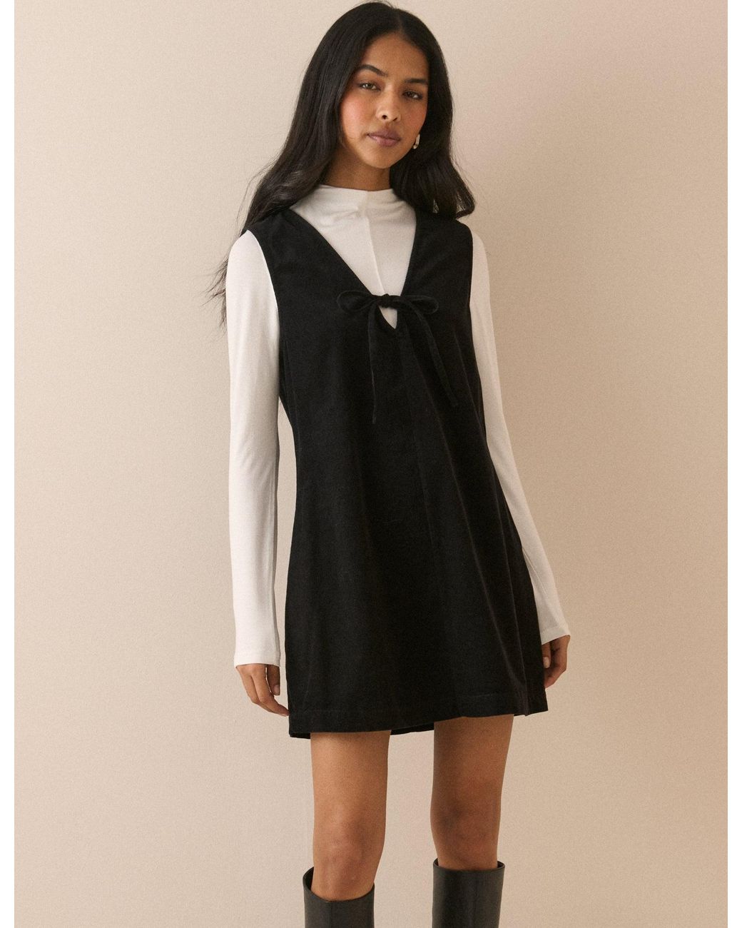 Nobody's Child Black Cord Nila Shift Mini Dress