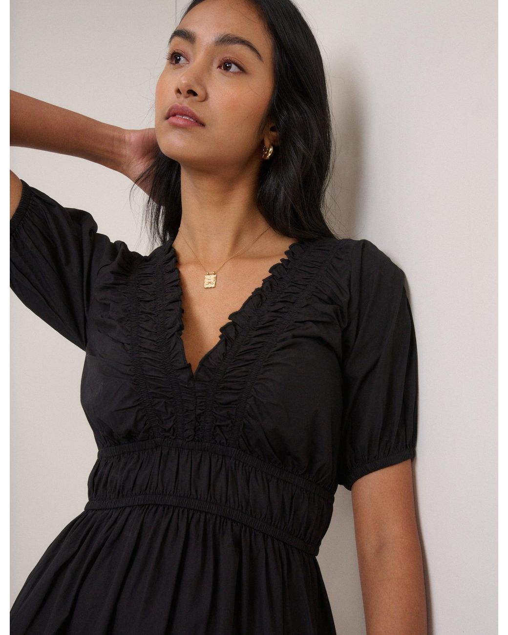 Nobody's Child White Tiered Madison Midi Dress