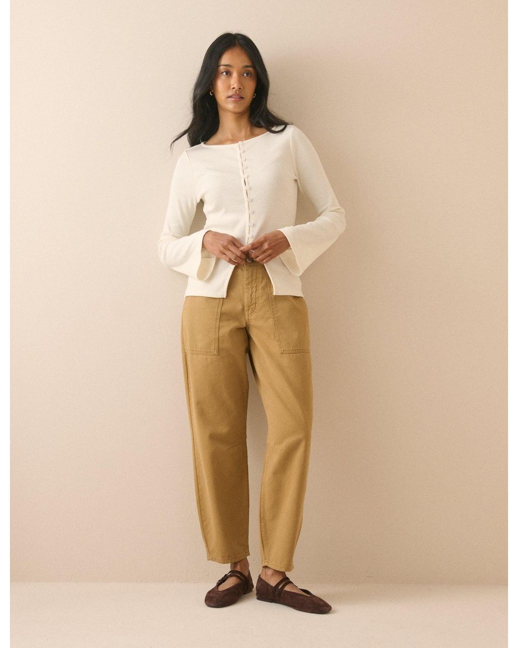 Nobody's Child Natural Camel Utility Pocket Trousers