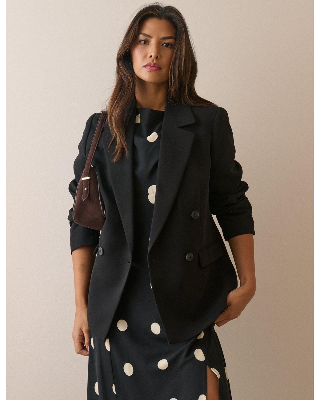Nobody's Child Black Double Breasted Alicia Blazer