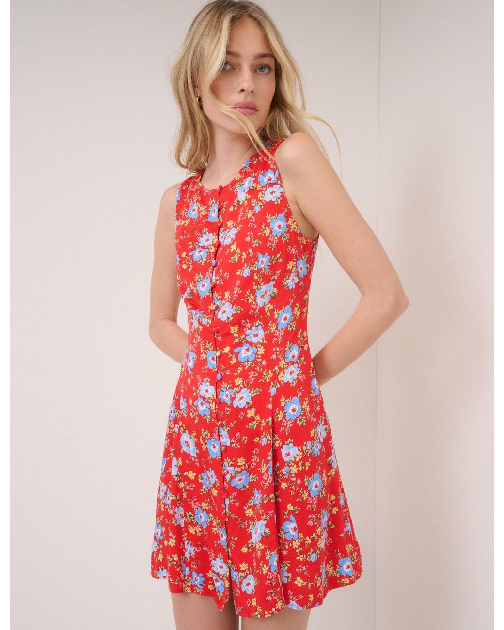Nobody's Child Pink Floral Georgie Mini Dress