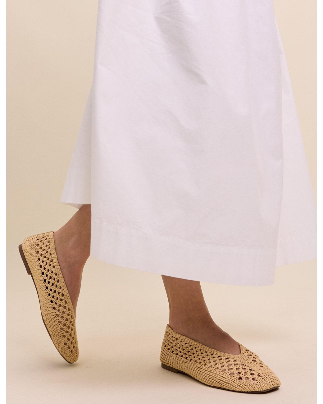 Nobody's Child Natural Raffia Ballet Flats