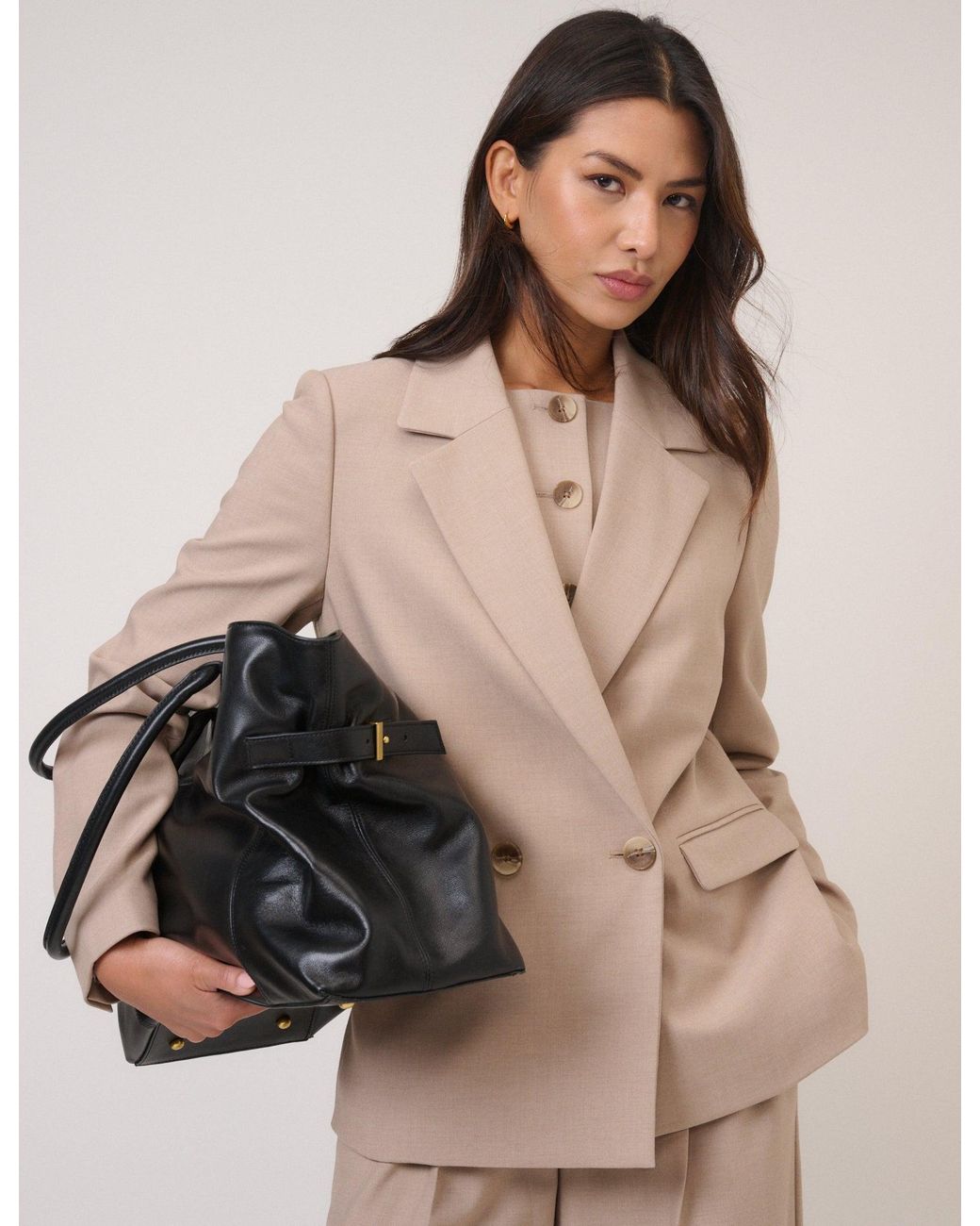 Nobody's Child Brown Double Breasted Blazer