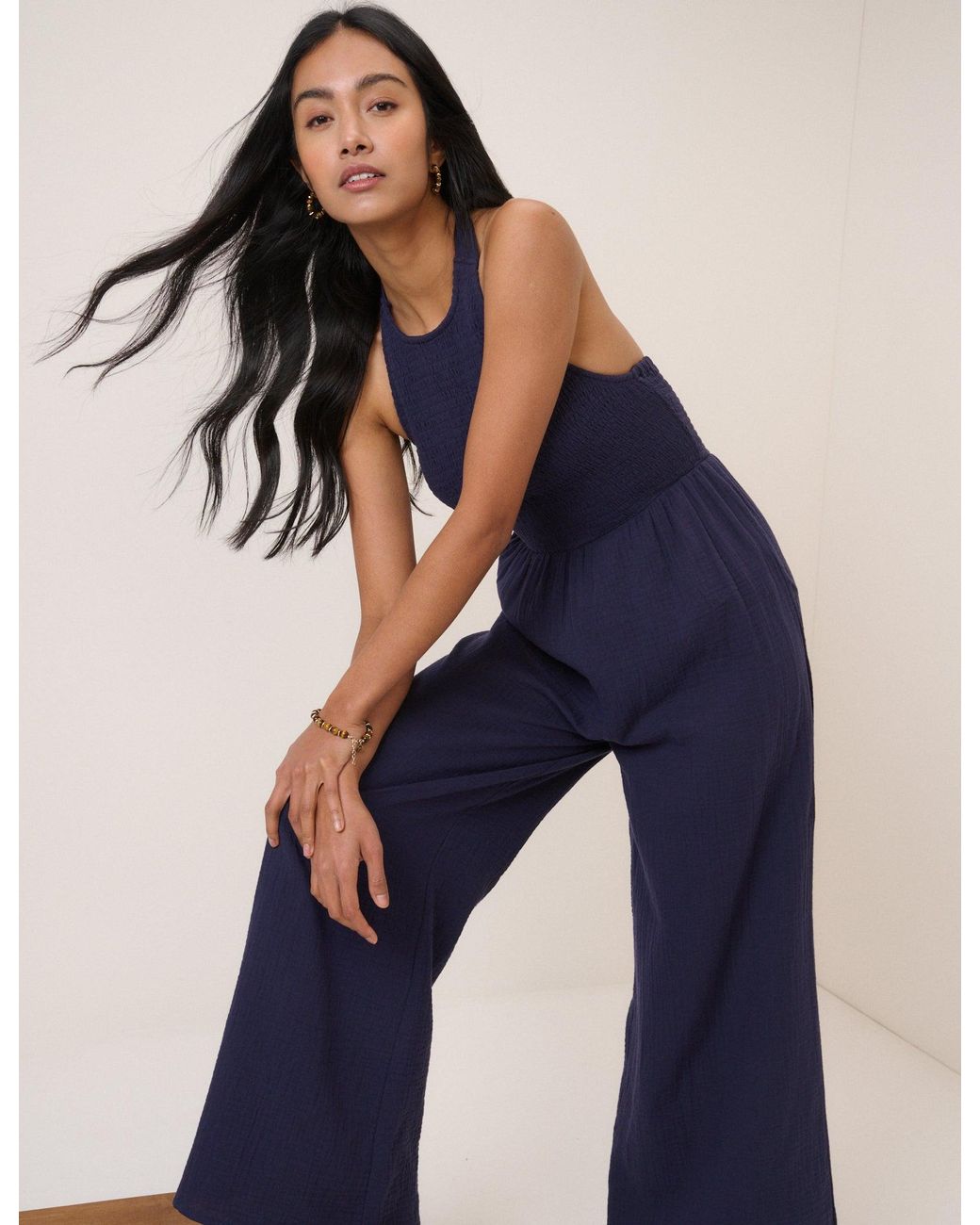 Nobody's Child Blue Halterneck Tizzy Jumpsuit
