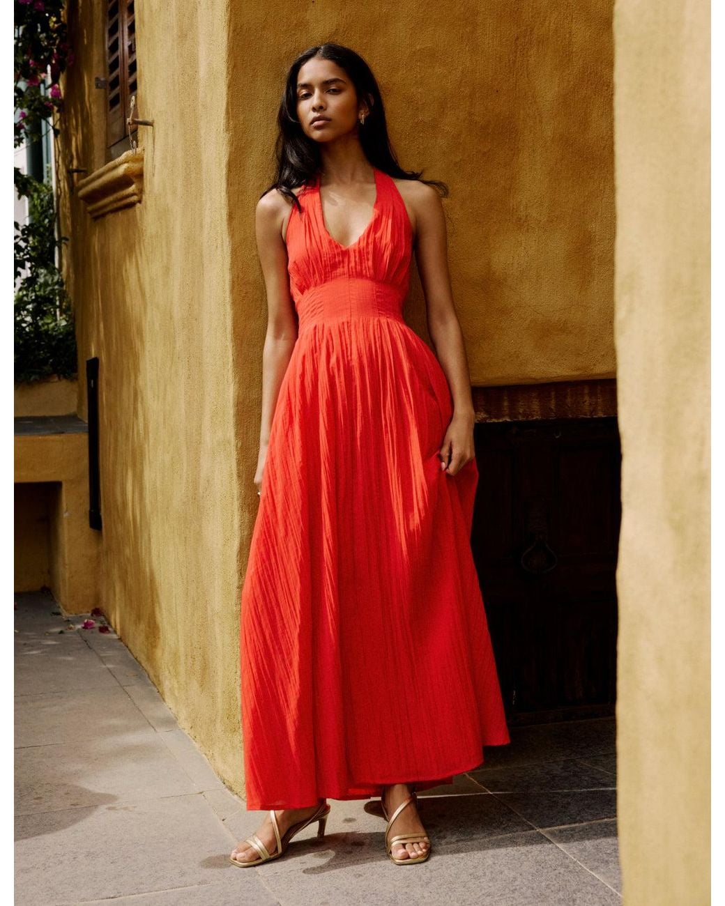 Nobody's Child Red Halterneck Marceline Maxi Dress