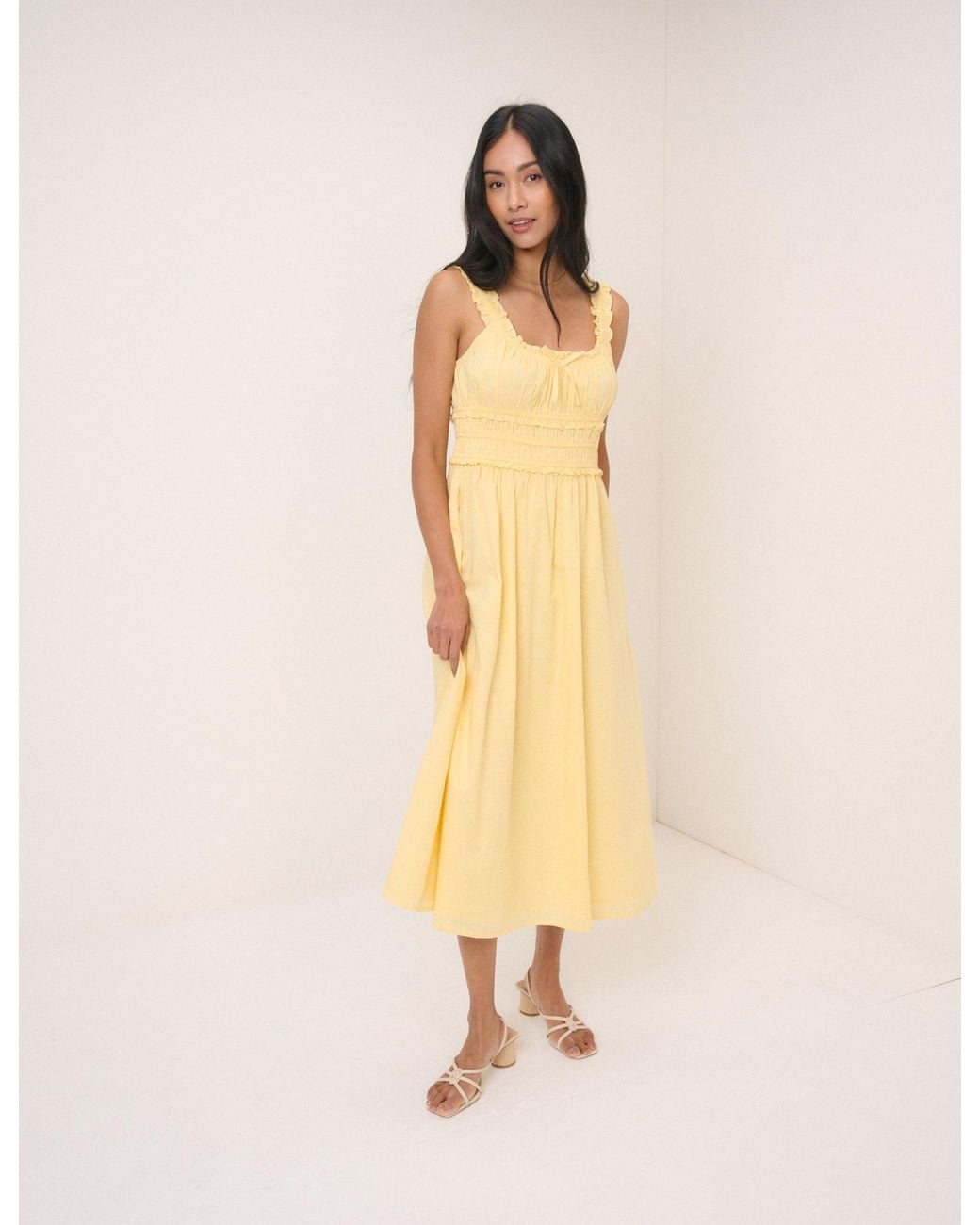 Nobody's Child Natural Butter Sleeveless Ariel Midi Dress