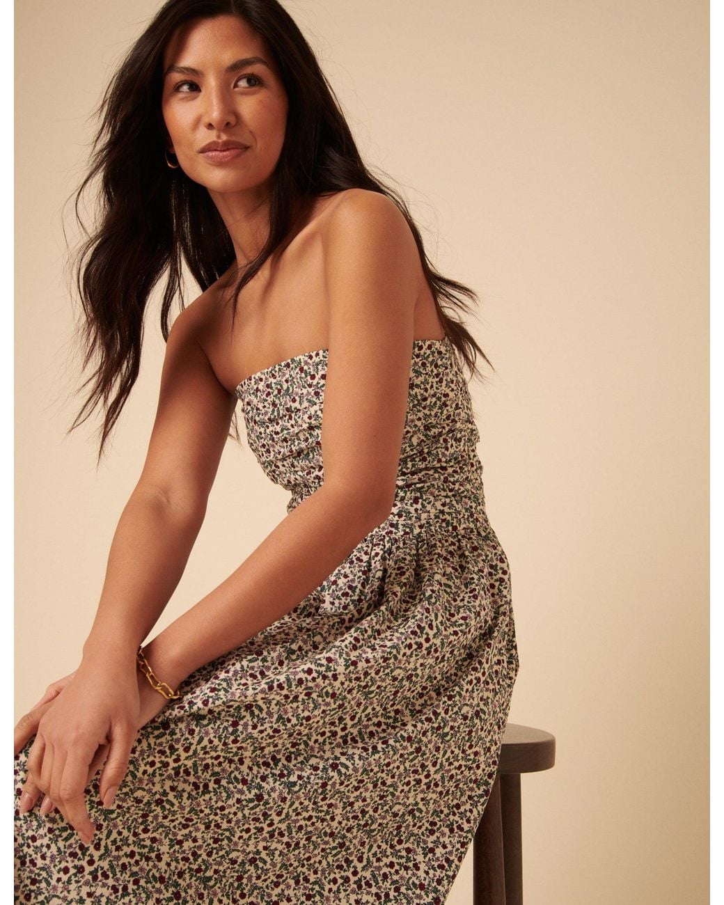 knee length dresses for ladies Kayley-Midi-Dress-Abstract-Floral  Briton Court