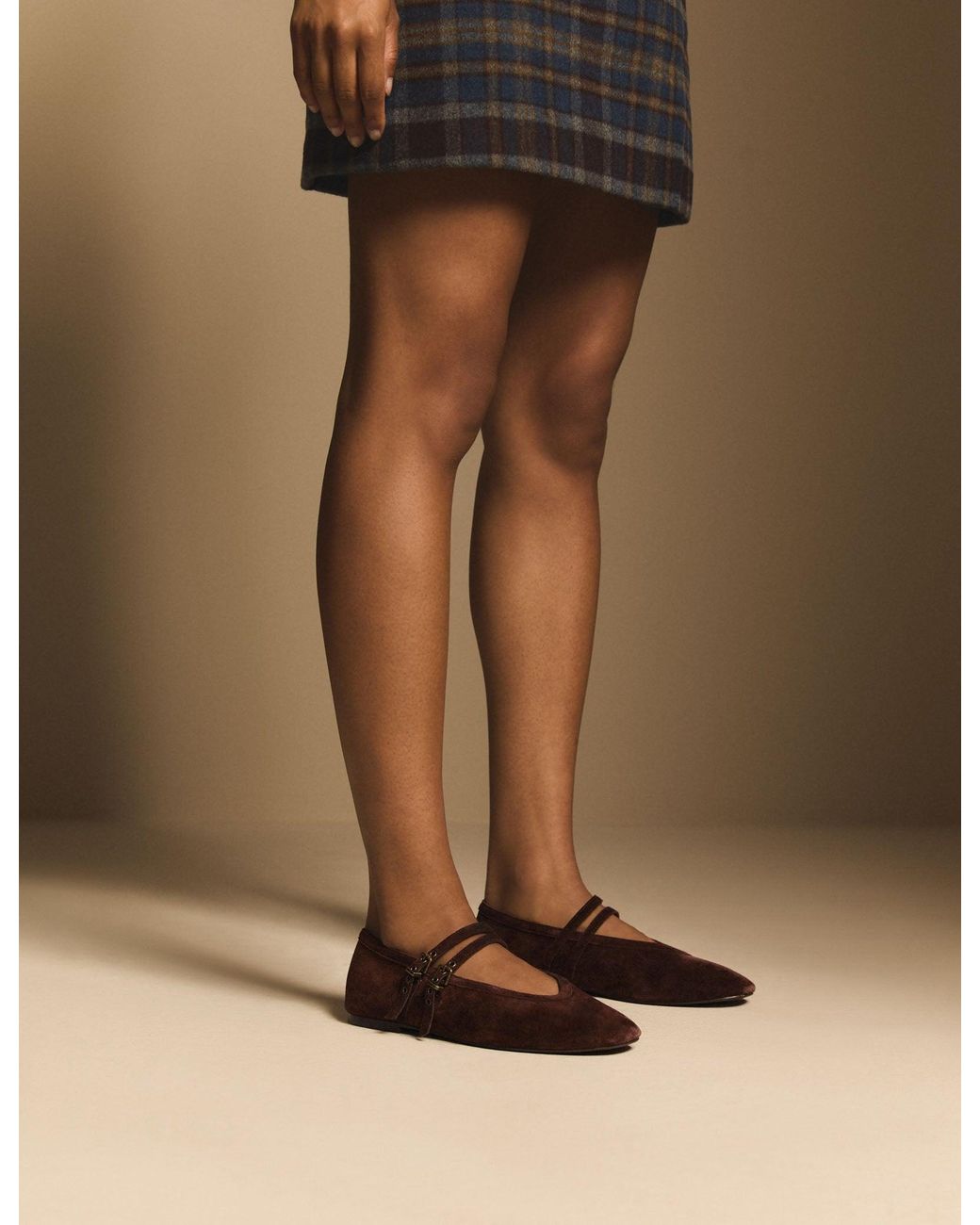 Nobody's Child Natural Suede Ballerina Flats