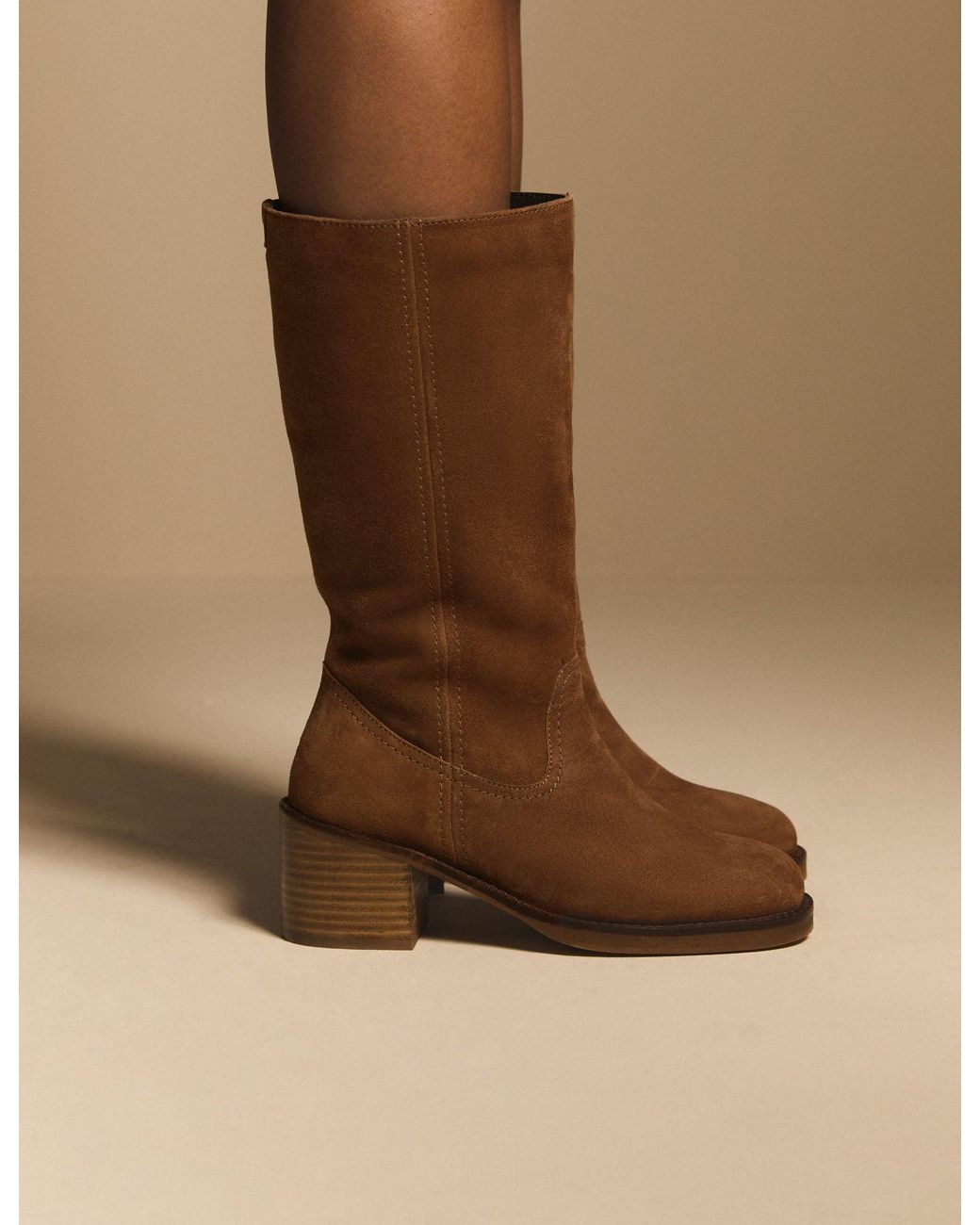 Nobody's Child Brown Tan Suede Buckled Boots