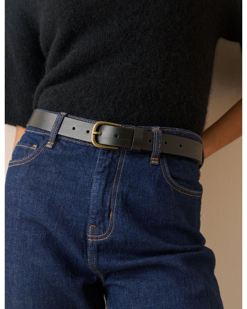Nobody's Child Blue Leather Belt
