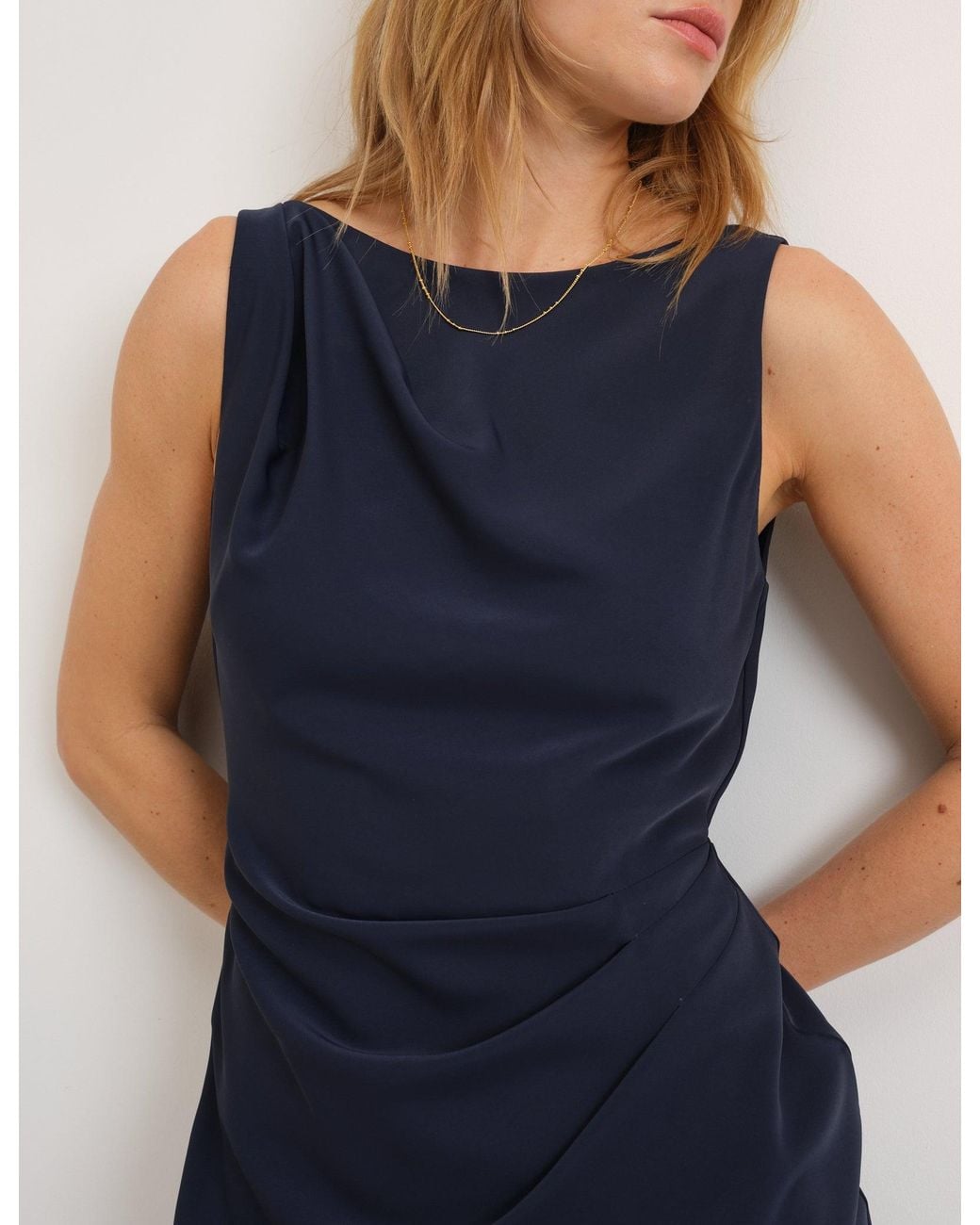 Nobody's Child Blue Boat Neck Sapphire Maxi Dress