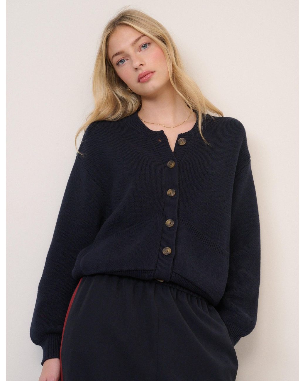 Nobody's Child Blue Stitch Bomber Cardigan