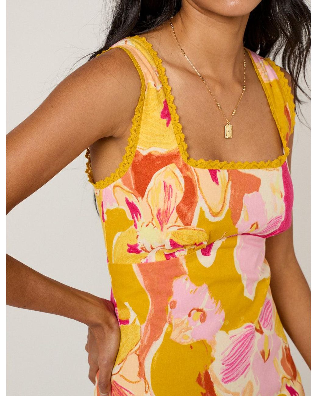 Nobody's Child Pink Floral Ciara Mini Dress