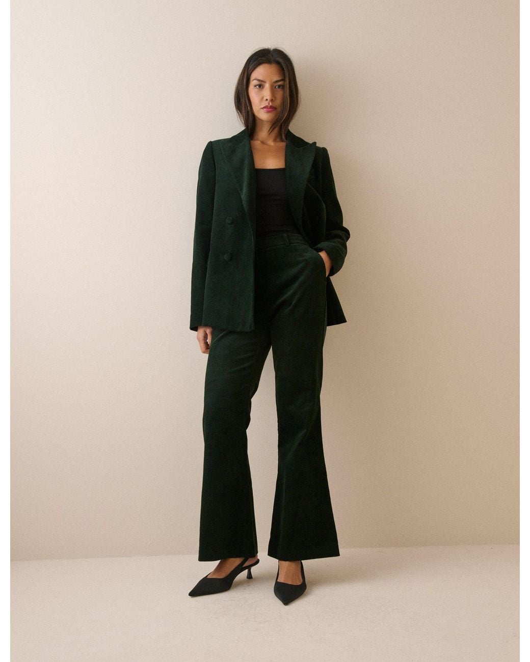 Nobody's Child Natural Dark Cord Double Breasted Alicia Blazer