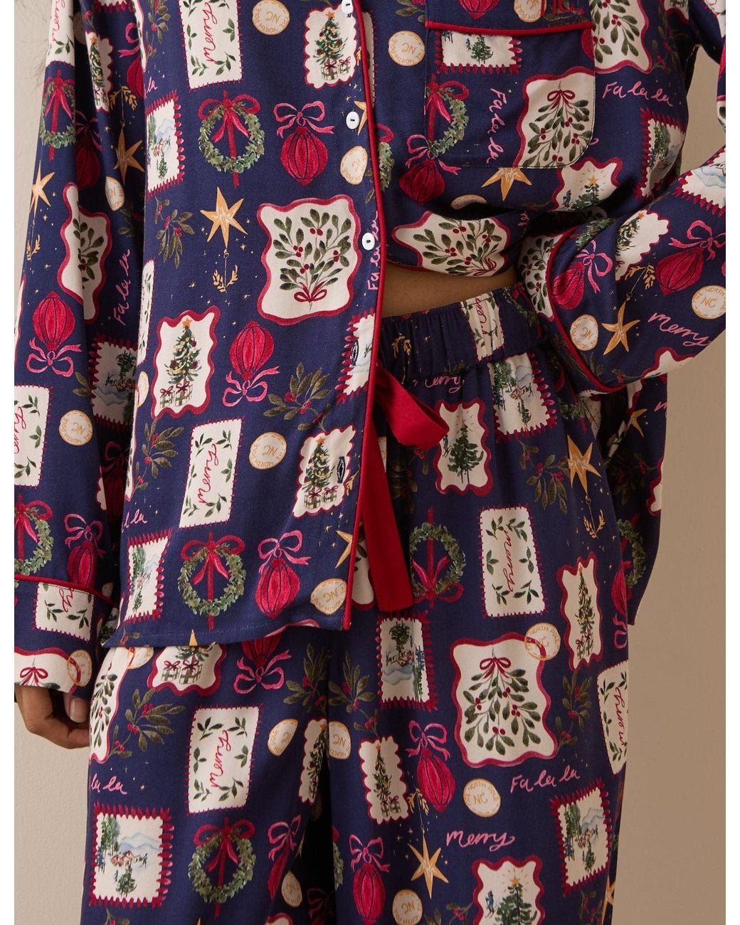 Nobody's Child Purple Festive Print Pyjama Set