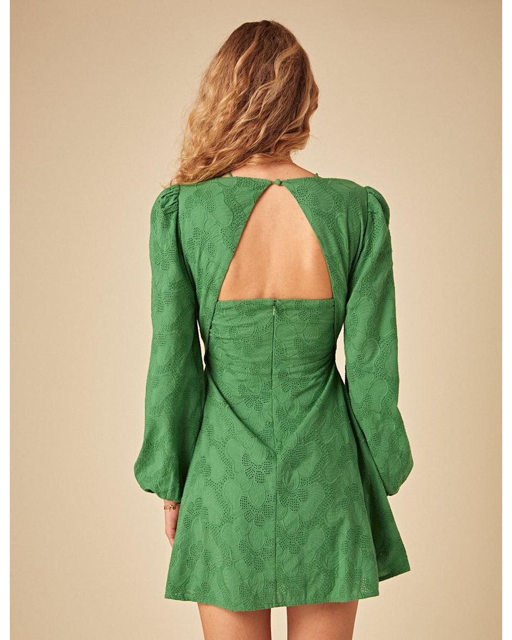 Nobody's Child Green Broderie Anglaise Nicole Mini Dress