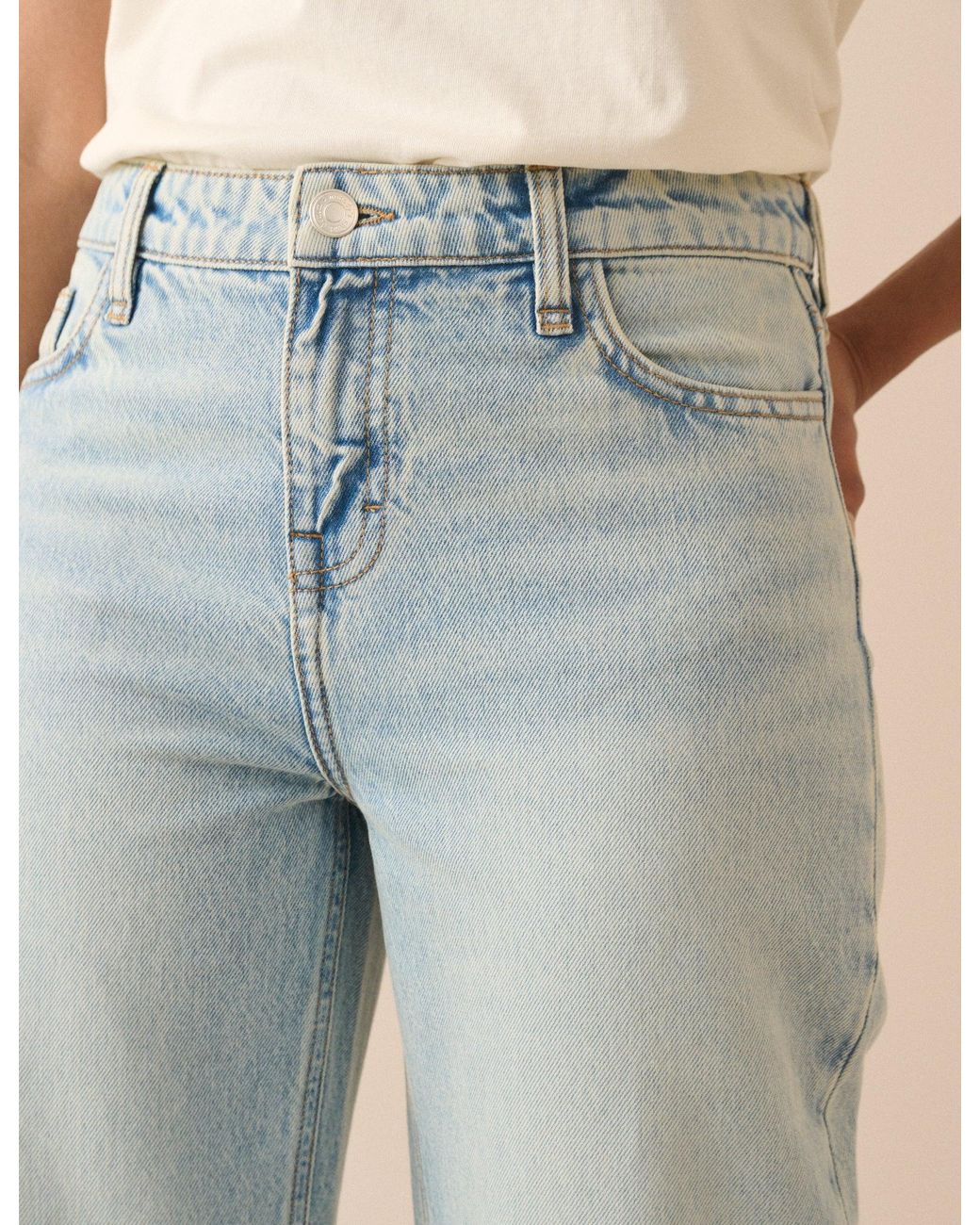 Nobody's Child Natural Light Low Rise Penny Relaxed Flare Jeans