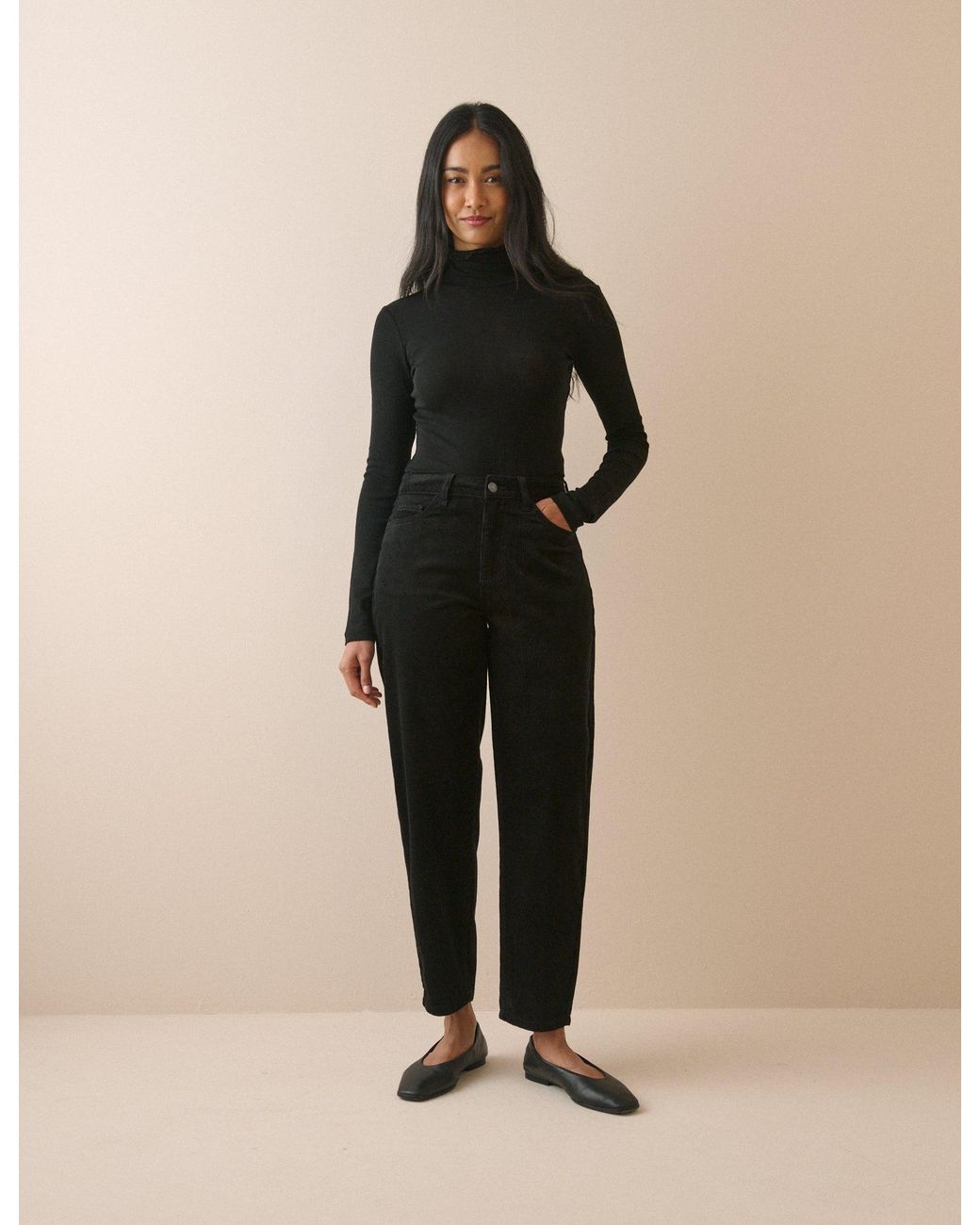 Nobody's Child Natural Cord Putney Barrel Leg Jeans
