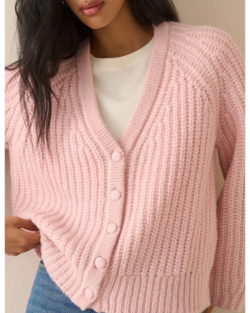 Nobody's Child Blue Light Chunky Knitted Cardigan