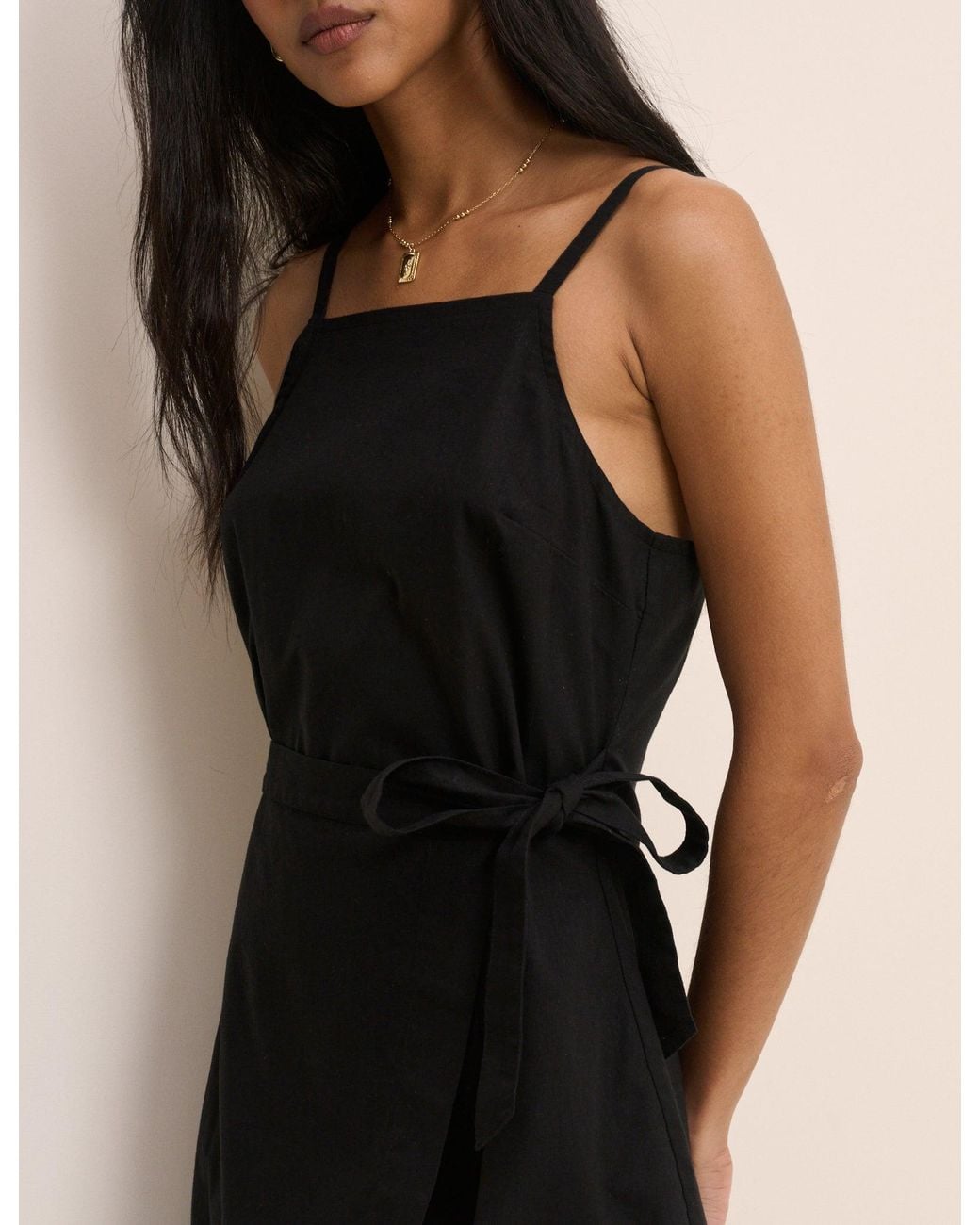 Nobody's Child Natural Wrap Kourtney Mini Dress