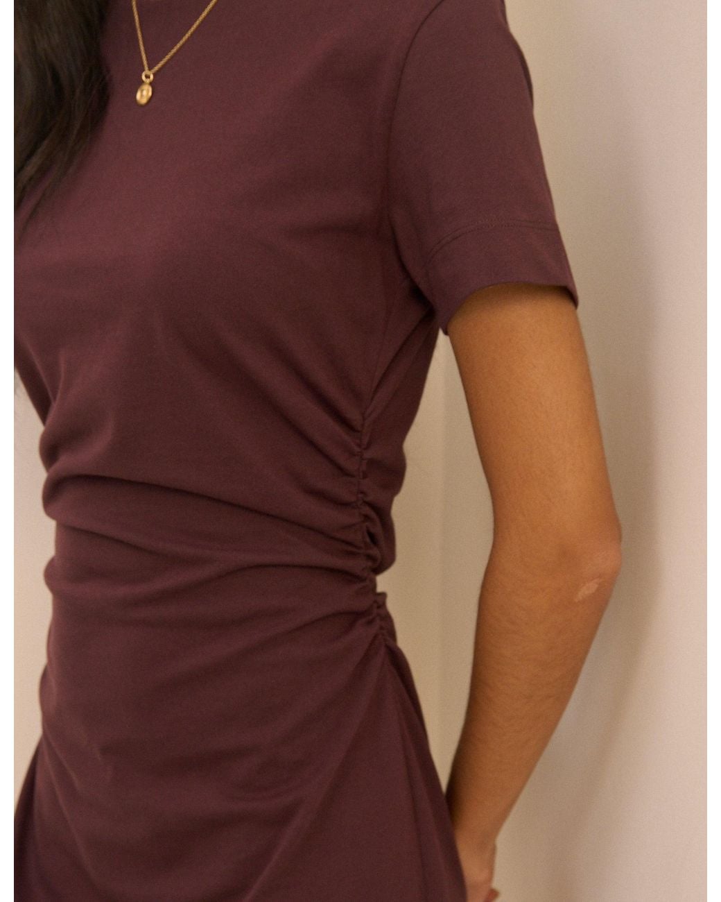 Nobody's Child Purple Plum Jersey Jordan Mini Dress