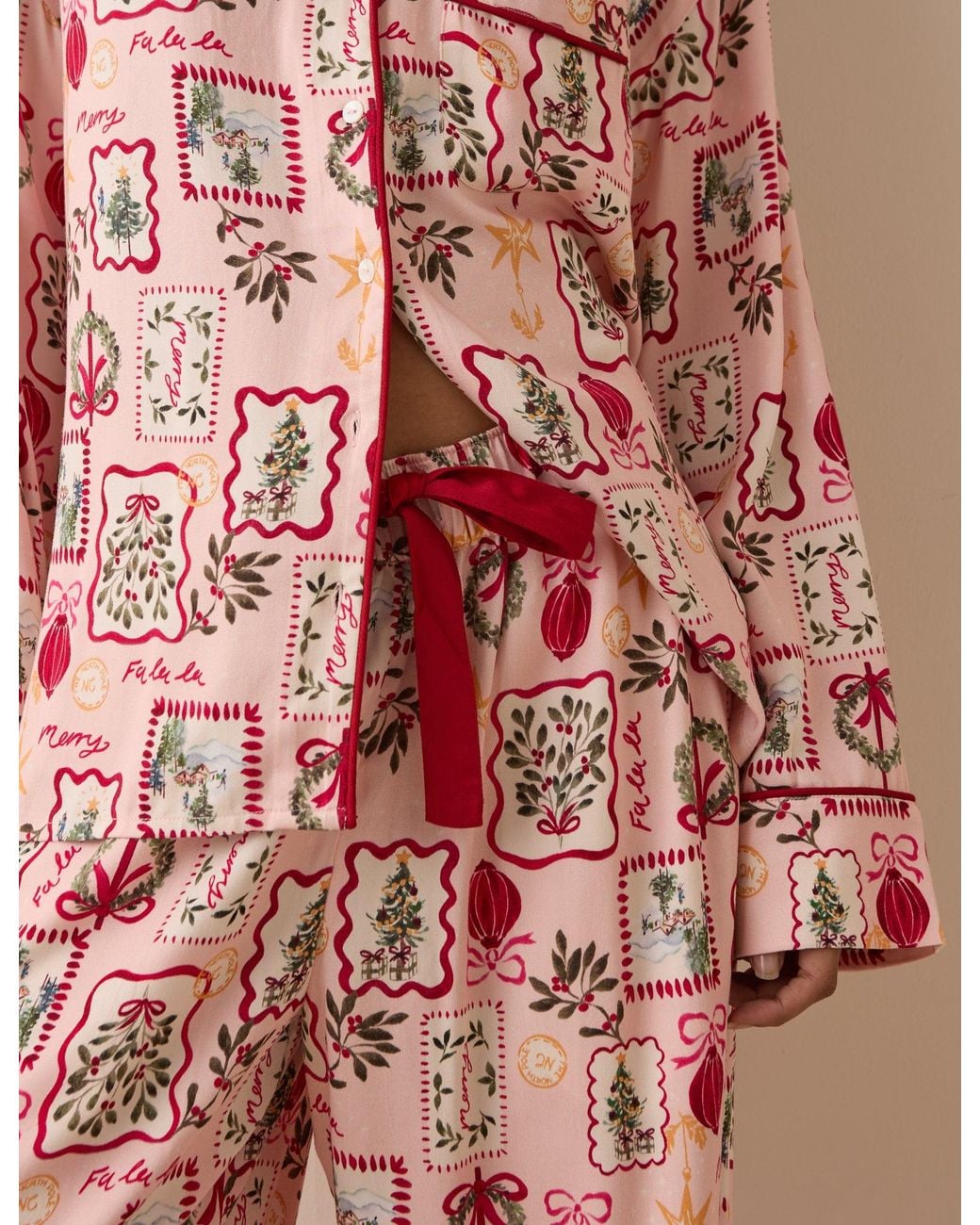Nobody's Child Pink Festive Pyjama Set