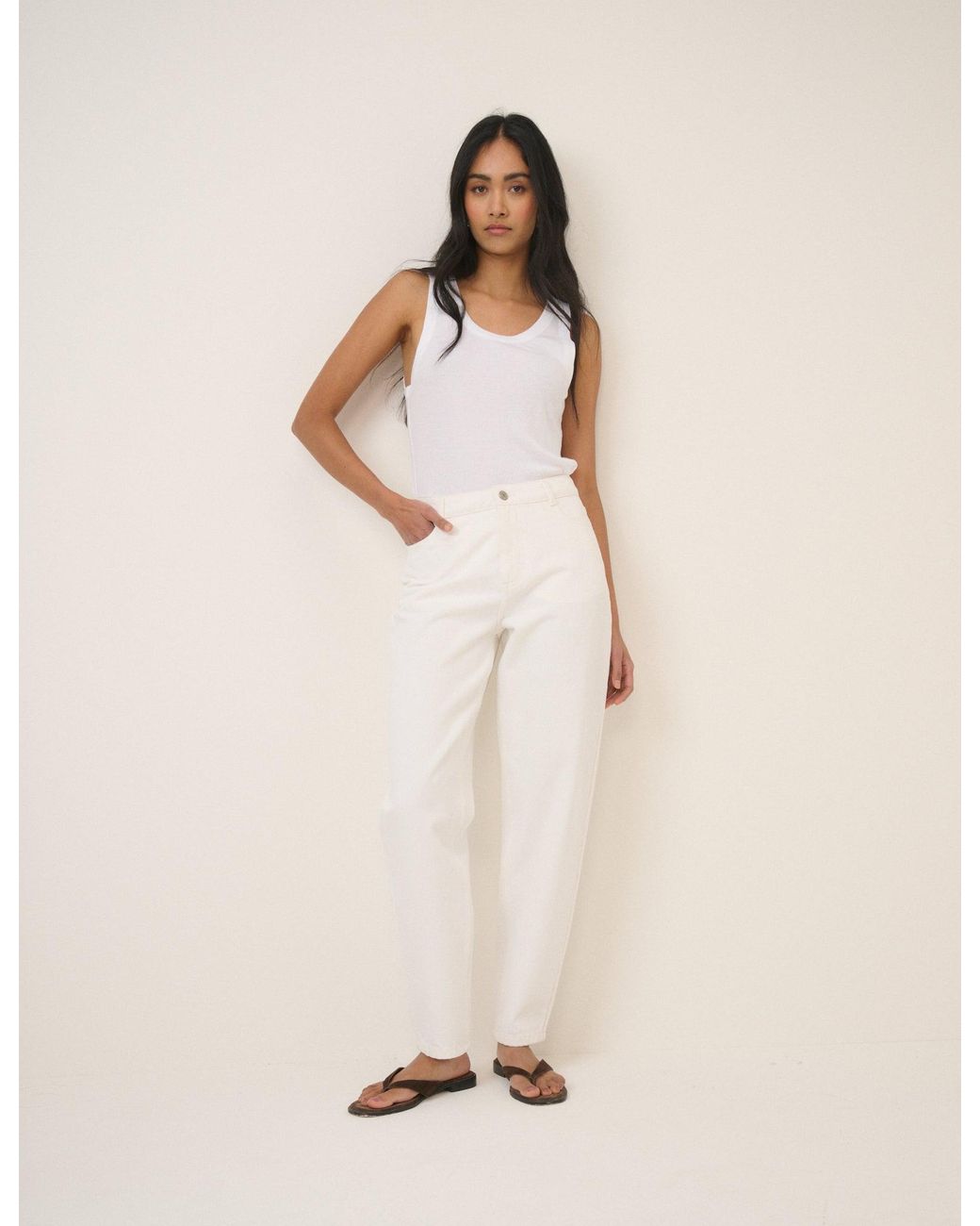 Nobody's Child Natural Putney Barrel Leg Jeans