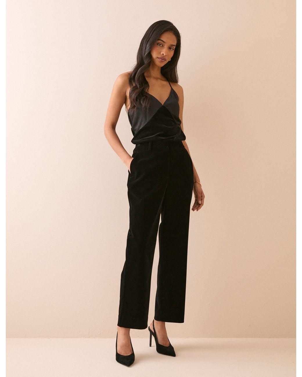 Nobody's Child Black Velvet Cigarette Trouser