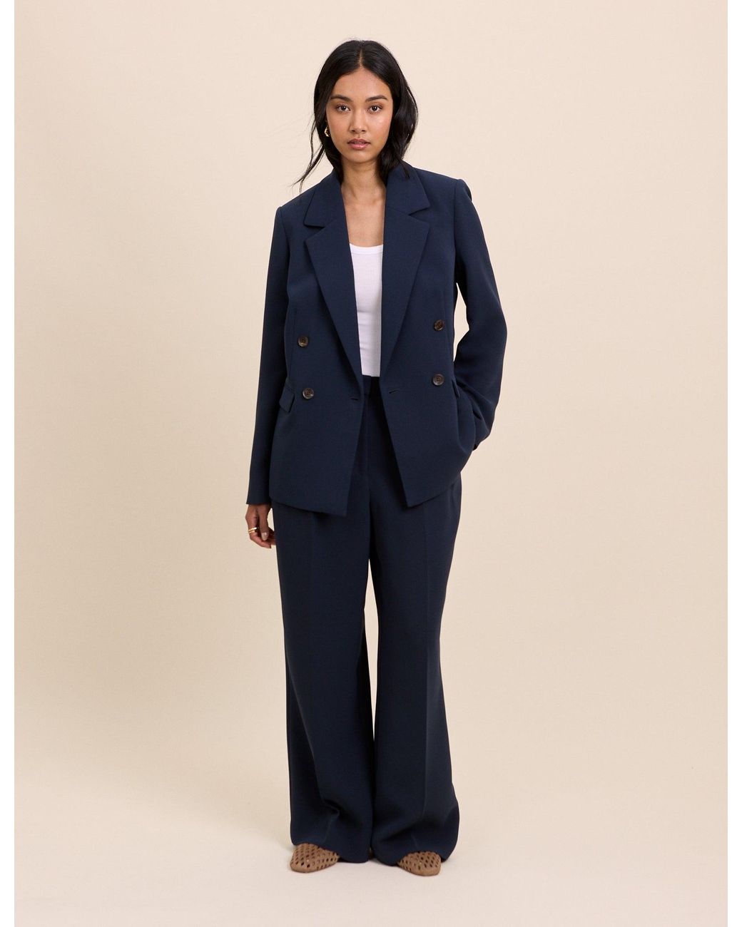 Nobody's Child Blue Double Breasted Alicia Blazer