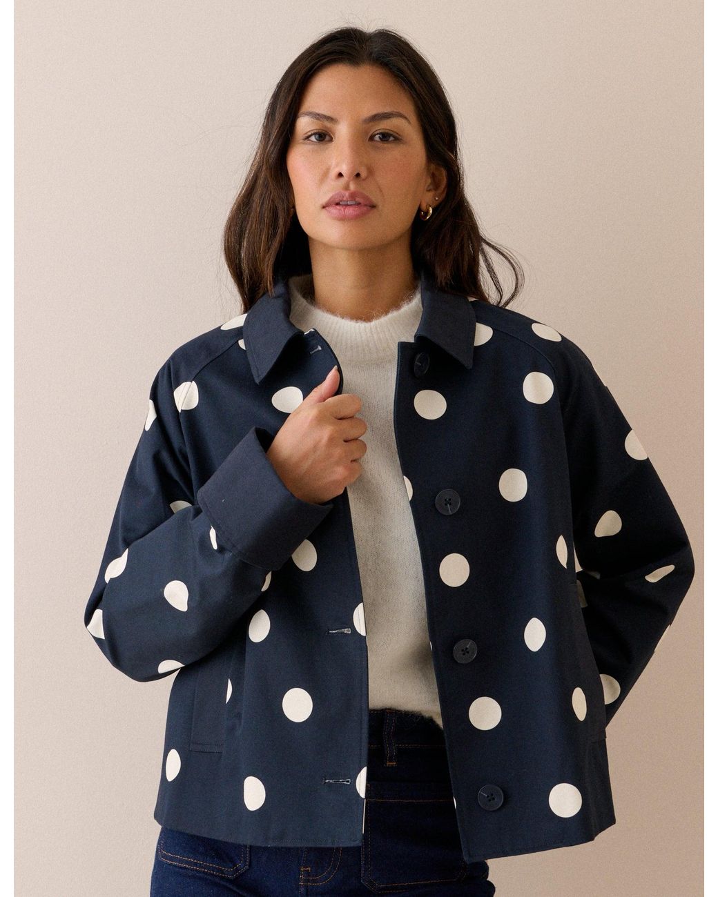 Nobody's Child Blue Polka Dot Oyanti Swing Jacket