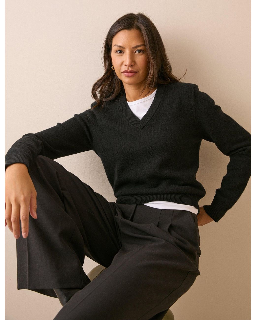 Nobody's Child Black Shoulder Pad Jumper
