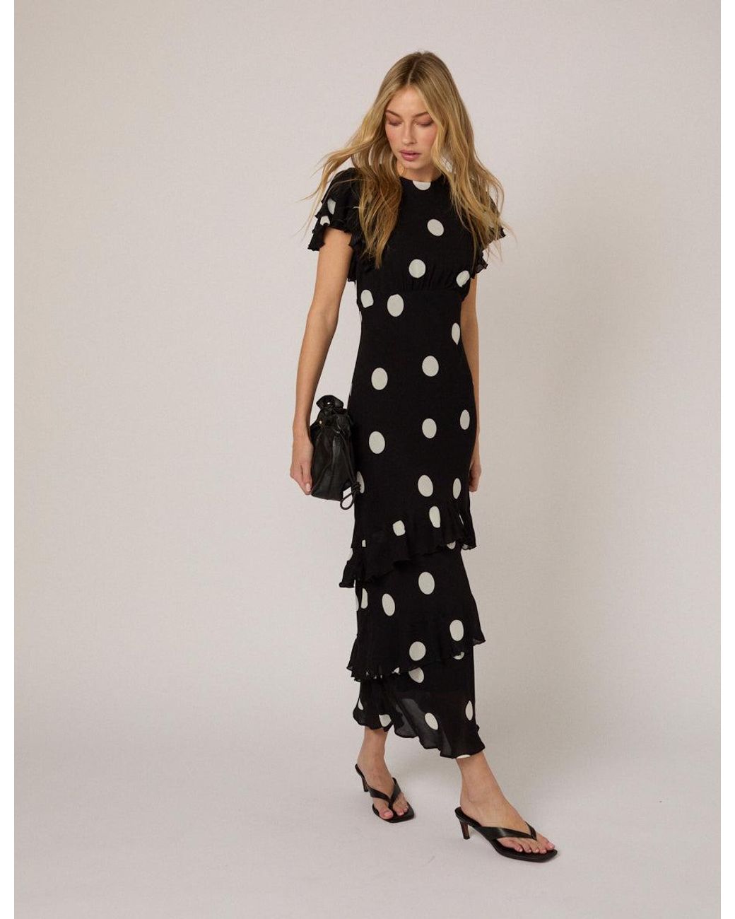 Nobody's Child Black Polka Dot Marley Maxi Dress