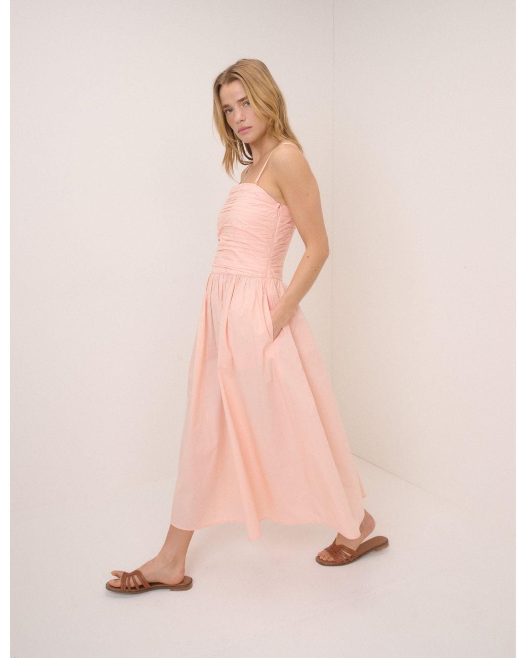 Nobody's Child Pink Bandeau Alice Midi Dress