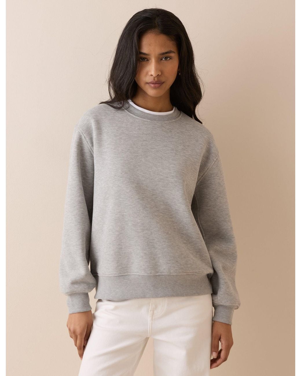 Nobody's Child Brown Marl Ribbed Trim Jumper