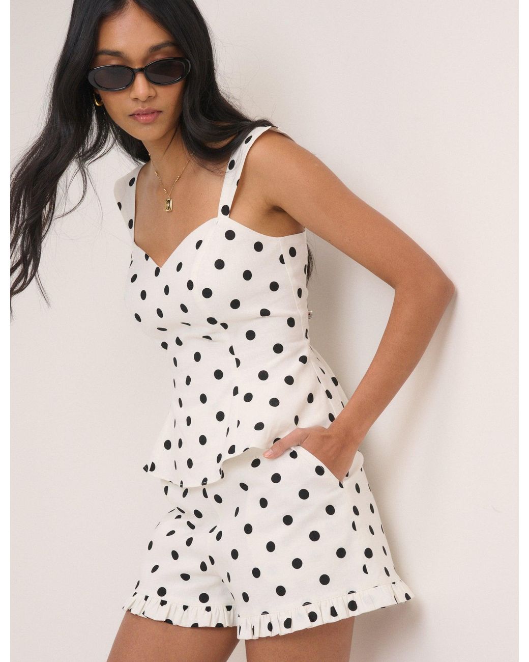 Nobody's Child Black Polka Dot Tailored Shorts