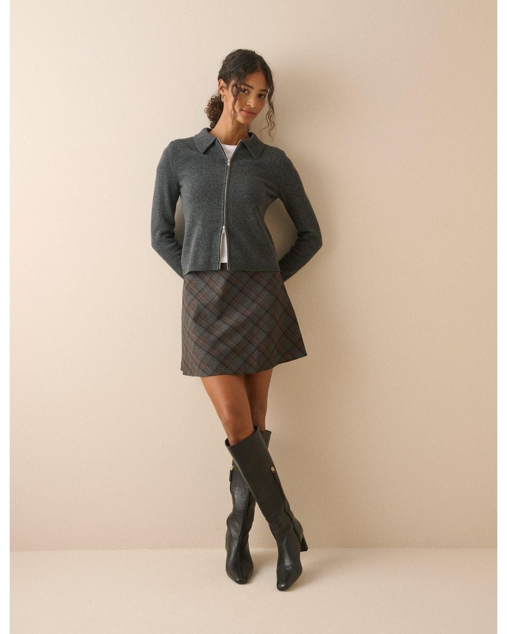 Nobody's Child Blue Tartan Susie Mini Skirt