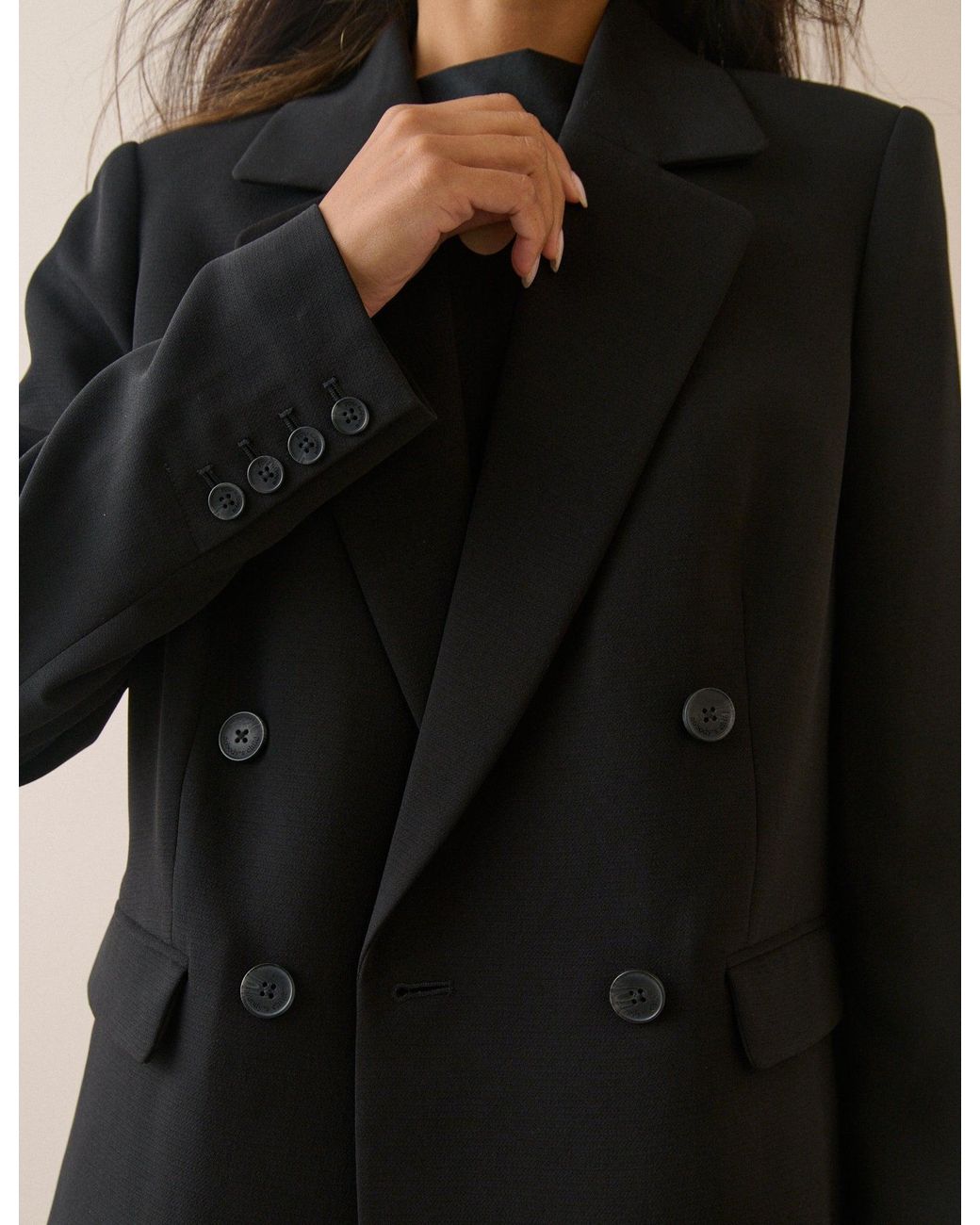 Nobody's Child Black Double Breasted Alicia Blazer