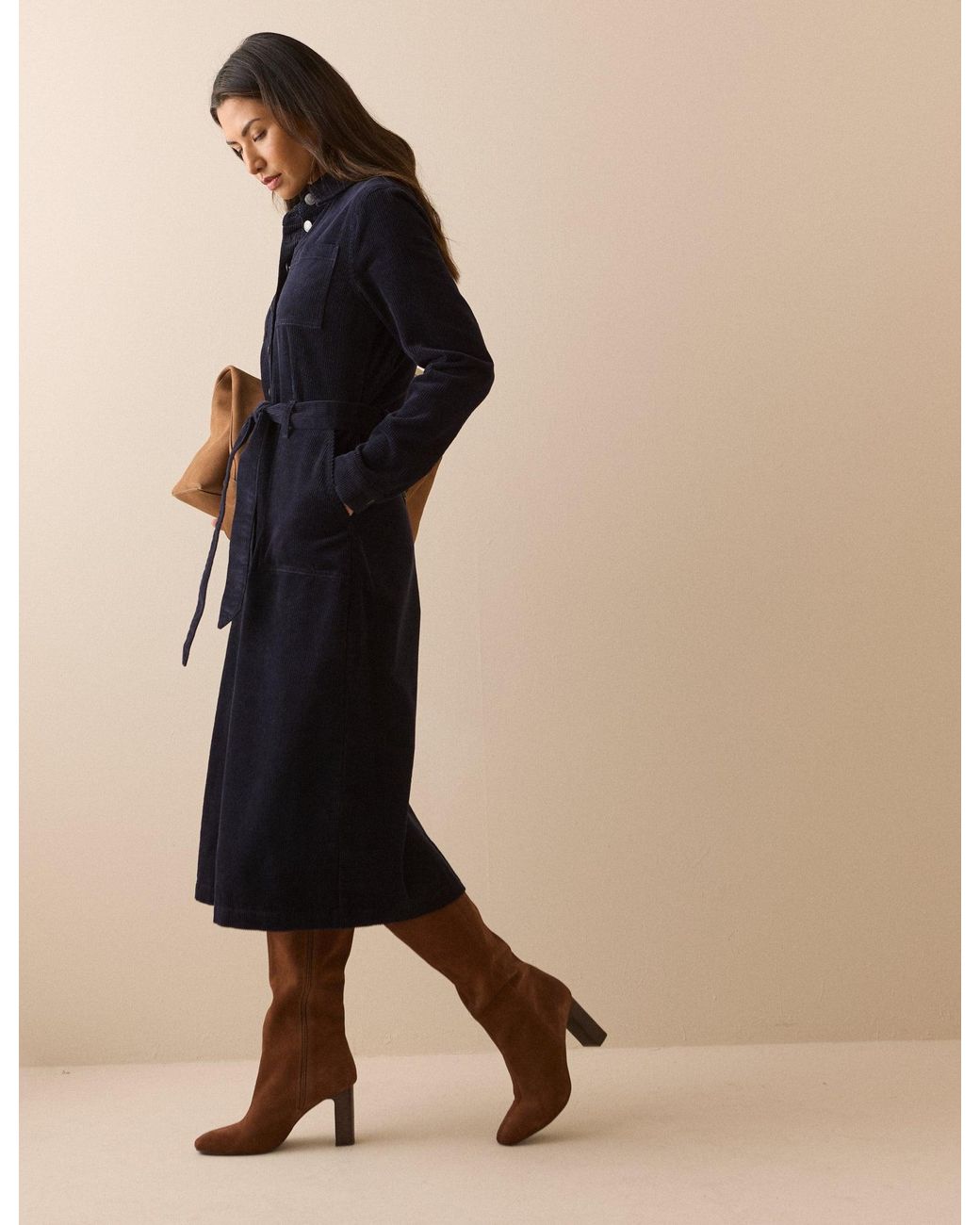 Nobody's Child Natural Cord Finchley Shirt Dress