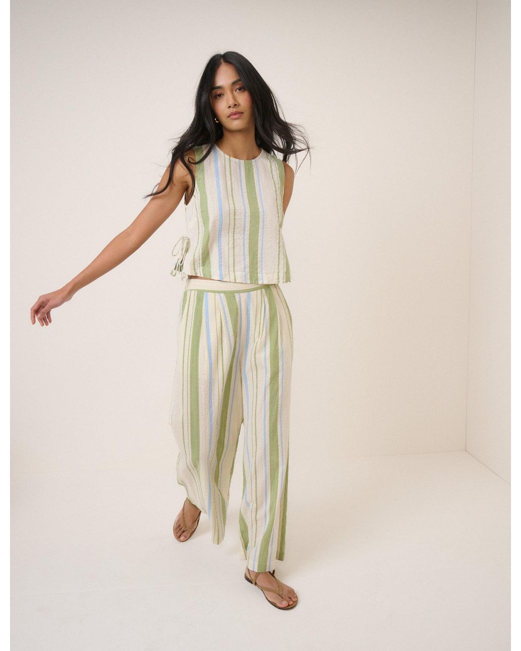 Nobody's Child Natural And Striped Swing Top